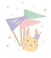 juego de pascua para la decoración navideña. conejo de Pascua. vector