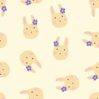 Rabbits pattern. Cute easter bunny on a pattern. Children's pattern. vector