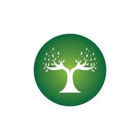 nature tree and antler logo concept design template vector