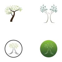 plantilla de diseño de concepto de logotipo de árbol humano y asta vector