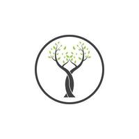 nature tree and antler logo concept design template vector