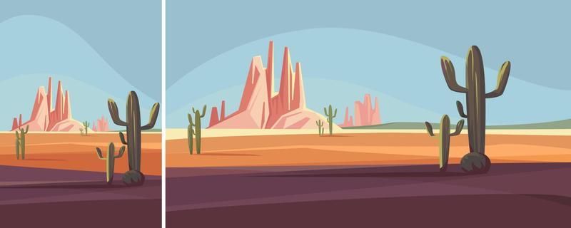 Arizona desert landscape. Natural scenery in different formats.