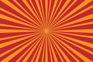 Colorful red and orange ray star Pattern Background. Sunburst radial backdrop vector