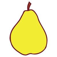 Vintage isolated pear, great design for any purposes. Graphic vector art.