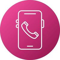 Mobile Call Icon Style vector