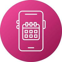 Mobile Calendar Icon Style vector