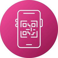 Mobile Qr Code Icon Style vector