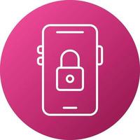 Mobile Lock Icon Style vector