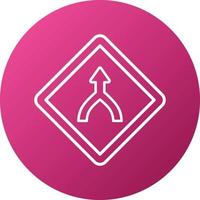 Converging Road Icon Style vector