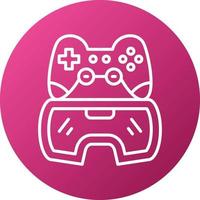 Vr Gaming Icon Style vector