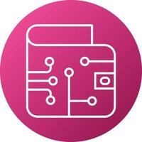 Digital Wallet Icon Style vector