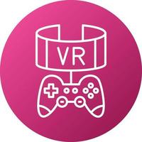 estilo de icono de juego vr vector