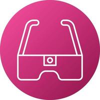 estilo de icono de gafas de cámara vector