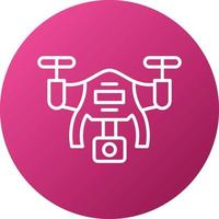 estilo de icono de dron vector