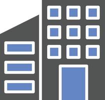 estilo de icono de edificio de oficinas vector