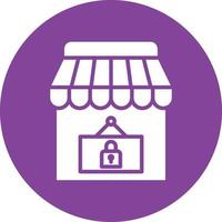 Shop Close Icon Style vector