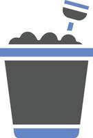 Sand Bucket Icon Style vector