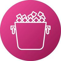 Ice Bucket Icon Style vector