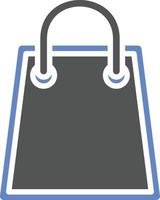 estilo de icono de bolsa de compras vector