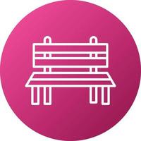 Bench Icon Style vector