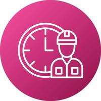 Working Hours Icon Style vector