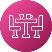 Dining Table Icon Style vector