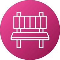 Bench Icon Style vector