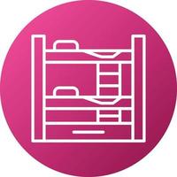 Bunk Bed Icon Style vector