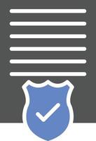 estilo de icono de documento legal vector