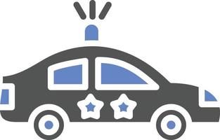 estilo de icono de coche de policía vector