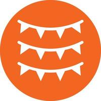 New Year Flags Icon Style vector