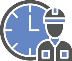 estilo de icono de horas de trabajo vector