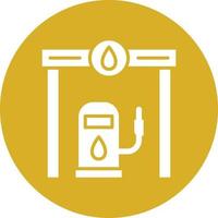 estilo de icono de gasolinera vector