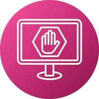 Ad Blocker Icon Style vector