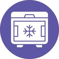 Deep Freezer Icon Style vector