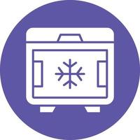 Deep Freezer Icon Style vector