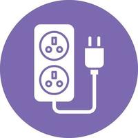 Power Socket Icon Style vector