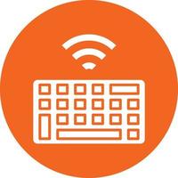 estilo de icono de teclado inalámbrico vector