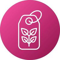 Eco Tag Icon Style vector