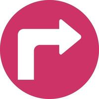 Turn Right Icon Style vector