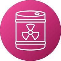 Radioactive Barrel Icon Style vector