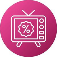 Television Sale Icon Style vector