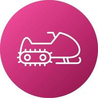 Snowmobile Icon Style vector