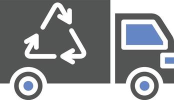 estilo de icono de camión de reciclaje vector