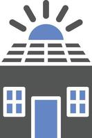 Solar House Icon Style vector