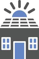 Solar House Icon Style vector