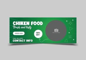 Food and Restaurant Social Media banner Template vector