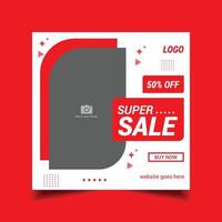 fashion sale social media post template, abstract square flyer templates vector