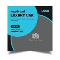 Rent a Luxury car for social media post template vector