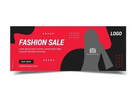 fashion sale social media banner template, web banner templates vector